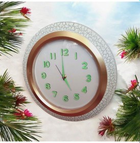 Resim Fosforlu 3d Kabartma Rakam Beyaz Duvar Saati Çap 36 Cm Plastik Beyaz 