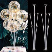 Resim 2 Set 70cm 7-Head Balon Standı Kendinden Yapışkan Tabanlı - Dayanıklı Akrilik Balon Tutucu Düğünler, Doğum Günleri, Partiler ve Duşlar için - Elektrik Gerektirmez, Kolay Kurulum, Karışık Renkler, Parti Süsü, Etkinlik Süsü, Modern Süs, Sağlam Yapı, Etkinlik Planlayıcıları, Doğum Günü Süsü, Şık Tasarım, Yüksek Kaliteli Malzeme, Ev Dekoratörleri 