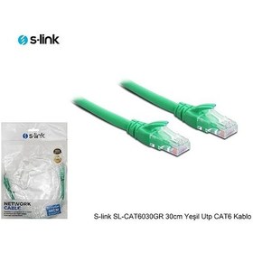 Resim S-Link Sl-Cat6030Gr 30Cm Yeşil Utp Cat6 Kablo 