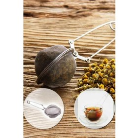 Resim Ramdet Paslanmaz Çelik Bitki Çayı Demleme Süzgeci Kahve Filtresi Maşa Çay Süzgeci Bitki Çayı Demleme Aparatı 