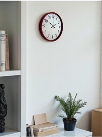 Resim 36 Cm Standart Kırmızı Duvar Saati Diğer 