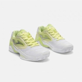 Resim Joma Tsels2611ac Set Lady Sert Kort Kadın Tenis Ayakkabısı Beyaz/lime Sarı 