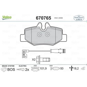 Resim VALEO 670765 Fren Balatasi Arka Mercedes Viano W639 03- Vito W639 03 0014211010 14211010 (WA641771) 