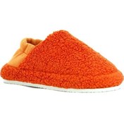 Resim Pofuduk Arkası Lastikli Rahat Panduf Kadın Ev Terliği Yumoş Terlik Turuncu 