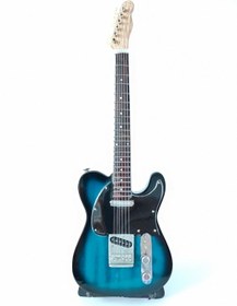 Resim El Yapımı 1/4 Ölçek Minyatür Elektro Gitar Telecaster Blueburst 