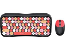 Resim Sones T-wolf Tf660 2.4g+5.0 Bluetooth Çift Modlu Retro Kablosuz Klavye Ve Fare Seti 