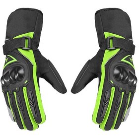 Resim Youmex Kışlık Motosiklet Eldiveni: Su Geçirmez, Sıcak Tutan, Reflektif Şeritli Sürüş Eldiveni 