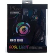 Resim Rosstech V8 Mikrofonlu RGB Işıklı Oyuncu Kulaklığı 