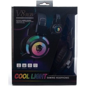 Resim Rosstech V8 Mikrofonlu RGB Işıklı Oyuncu Kulaklığı 