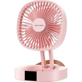 Resim WT-F23 Taşınabilir Katlanabilir Masaüstü Ectric Fan Pembesi (Yurt Dışından) 