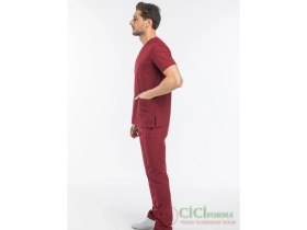 Resim Cici Forma Zarf Yaka Bordo Erkek Takım 