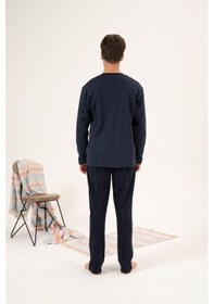 Resim Estiva %100 Pamuk İnterlok Uzun Kol Erkek Pijama Takım 001 