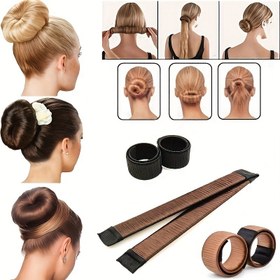 Resim 1 adet Saç Topuzu Yapıcı Fransız Dönüş Saç Katlama Sarma Snap - Kadınlar ve Çocuklar için Bale Topuzu, Hediye için İdeal Seçim 