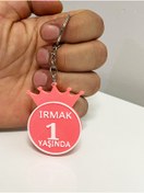 Resim moistrid 5 ADET İsme Yaşa Özel Doğum Günü Hatırası Anahtarlık-Çocuk Doğum Günü Hatıra Hediyelik kraliçe taçlı 