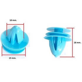 Resim Gt 18x15x10m Gutsy Klıps Döşeme-kaplama Dübeli Boy:18 Mm.şapka:15 Mm.tutucu Kalınlık:10 Mm. Mavi 
