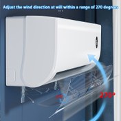 Resim Duvara Monte Edilebilir Klima Ayarlanabilir Deflektör - 360° Dönebilir Hava Akış Yönlendirici, Doğrudan Soğuk Rüzgarı Engeller, Enerji Tasarruflu ve Verimli - LG / for Samsung / MITSUBISHI ve Diğer Tüm Markalarla Uyumlu 
