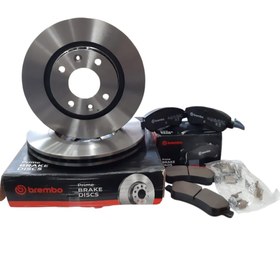Resim Citroen C3 ve DS3 (2003-2016) 1.6 Hdi Ön Fren Disk Takımı ve Ön Fren Balata Takımı (Brembo) 