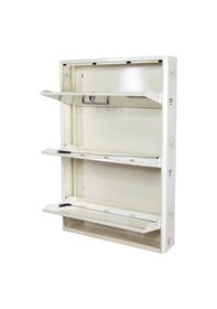 Resim 3 X3 Düşer Kapaklı Geniş Ayakkabılık 9 Çift Ayakkabı Dolabı 115 Beyaz 