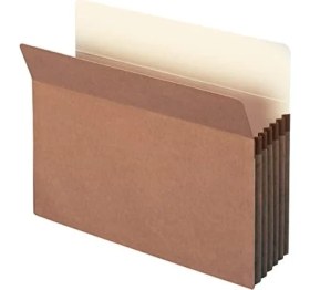 Resim TeknoKapsül Dosya Cebi, Düz Kesimli Tab, 5-1/4" Genişletme, Mektup Boyutu, Kırmızı Ip, Kutu Başına 10 (73234) 