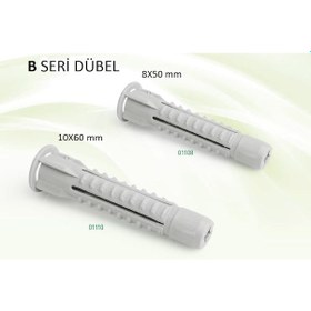 Resim Plastik Dübel - Plastic Anchor 8x50 MM - B Seri 10'lu 