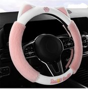 Resim Pazly Cbtx 38cm Kedi Temalı Kaymaz Direksiyon Kılıfı - Matcha Yeşil, Kış Sıcaklığı İçin Yeşil 