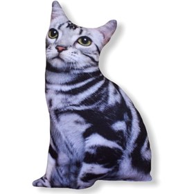 Resim Ela 3D Kedi Yastık 