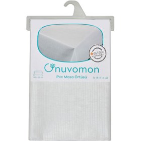 Resim Nuvomon Lüks Dertsiz 5016-51 Pvc Masa Örtüsü - Beyaz - 140x220 cm 