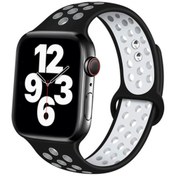 Resim Apple Uyumlu Watch 7 Son Sürüm Nike 44 Siyah Akıllı Saat Giyilebilir Teknoloji Android İos Uyumlu WatchOs Nike Watch Series 7