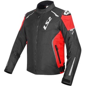 Resim Ls2 Zoom 4 Mevsim Motosiklet Montu Siyah-kırmızı 