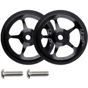 Resim Kosona Alüminyum Cnc Hafif Bilyalı Bisiklet Kolay Tekerlekleri - 60mm, Siyah, Çift Paket, Taşınabilir Ve Sürüşün Yumuşaklığı 