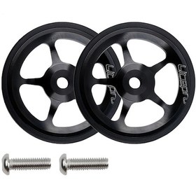 Resim Kosona Alüminyum Cnc Hafif Bilyalı Bisiklet Kolay Tekerlekleri - 60mm, Siyah, Çift Paket, Taşınabilir Ve Sürüşün Yumuşaklığı 