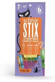 Resim Hype Store Schesir Stix Tavuklu Snlu Ördekli Mix Krema Ödül Maı 6x15g 