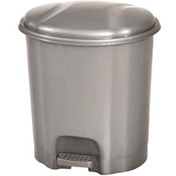 Resim Motek Elit Pedallı Plastik Çöp Kovası İç Kovalı 22 Lt Gümüş Gri 