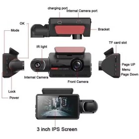 Resim LEERFEI Vehicle 2 Kameralı Araç İçi Kamera Sd Kart Destekli Kamera A68 - (Hafıza Kartı Dahil Değildir) 