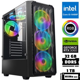 Resim Xaser XSR957 I5 14400F 32GB Ddr5 Ram 1tb M.2 Nvme SSD 12GB RTX3060 Masaüstü Oyuncu Bilgisayarı 