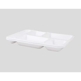 Resim Braventa Collection Çelikpençe 5 Gözlü Köpük Tabldot Tabak 100 Adet 