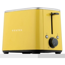 Resim Retro Sarı Ekmek Kızartma Makinesi, Şık ve Kullanışlı Mutfak Cihazı 