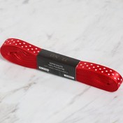 Resim Loren Crafts 1cm 10 mt Kırmızı Saten Puantiyeli Ku 