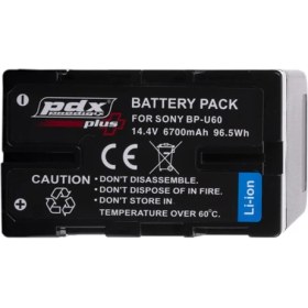 Resim Pdx Sony BPU60 Batarya Pil 6700mAh PMW-100,160,200,300,EX1,EX3,F3,FS5,FS7 