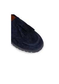 Resim Deery Kadın Hakiki Süet Lacivert Püsküllü Loafer Ayakkabı - 02033zlcvc01 Lacivert 