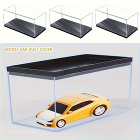Resim 1:64 Ölçekli Araba Modelleri için Premium Akrilik Vitrin Kutusu - Toz Kapağı Kapaklı Şeffaf Sert Kabuk Koruma, Çizilmeye Dayanıklı Ev Dekoru ve Koleksiyon Sergileme Standı, Şık Tasarım 