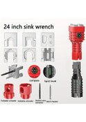 Resim Xuweiwei 24ü 1 Arada Mutfak Banyo İçin Musluk Tamir Alet Seti Dayanıklı Karbon Çelik Kırmızı Siyah 