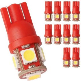 Resim /hc/10'lu Paket - T10 W5w Kırmızı Led Ampuller - Araba Led Işığı Kırmızı 