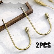 Resim 2'li Modern Metal Perde Askıları, Ev Dekoru, Mutfak, Banyo, Oturma Odası için Dayanıklı Duvar Askıları - Giysiler, Perdeler, Aksesuarlar, Şallar için Çok Yönlü 
