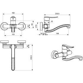 Resim Nova Eviye Bataryası Aplike Krom 
