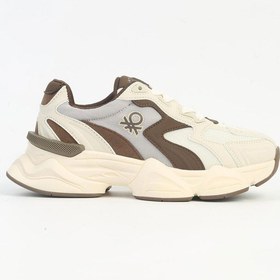 Resim Benetton Kadın Spor Ayakkabı Bej - Kahverengi 