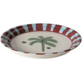 Resim Mudo Home Lısmore Servis Tabağı Bordo 25 Cm Çok Renkli 
