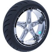Resim Çınar Extreme Moto Gp Stili Jet Siyah Jant Şeridi Sticker Çınar Extreme 