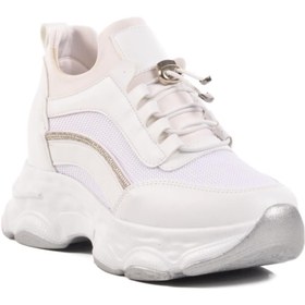 Resim AYAKMOD Beyaz Yüksek Taban Kadın Sneaker 6064 Z 