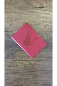 Resim EFE DERİ EFE DERİ Honda Motors Deri Dikişli Oto Ruhsat Kılıfı Ruhsat Kabı Araç Ruhsat Koruyucu 